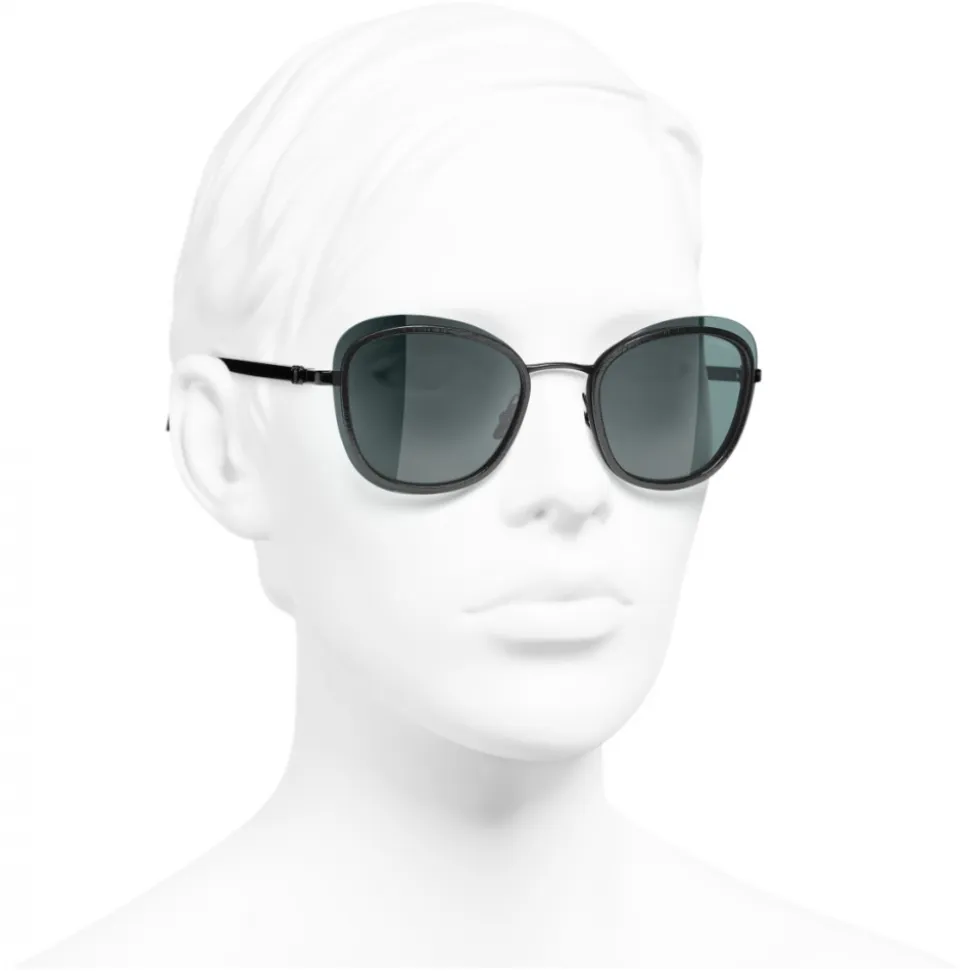 Chanel - Pantos Sunglasses - Black Green - Chanel Eyewear - Avvenice