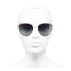 Chanel - Pantos Sunglasses - Gold Gray Gradient - Chanel Eyewear - Avvenice