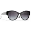 Chanel - Pantos Sunglasses - Black Grey - Chanel Eyewear - Avvenice