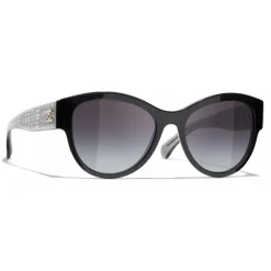 Chanel - Pantos Sunglasses - Black Grey - Chanel Eyewear - Avvenice