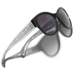 Chanel - Pantos Sunglasses - Black Grey - Chanel Eyewear - Avvenice