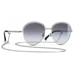 Chanel - Pantos Sunglasses - Silver Gray - Chanel Eyewear - Avvenice