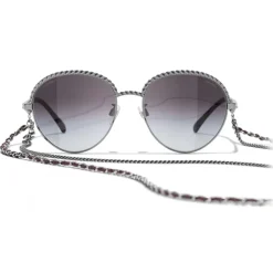 Chanel - Pantos Sunglasses - Silver Gray - Chanel Eyewear - Avvenice