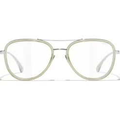 Chanel - Pilot Sunglasses - Silver Beige Transparent - Chanel Eyewear - Avvenice