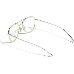 Chanel - Pilot Sunglasses - Silver Beige Transparent - Chanel Eyewear - Avvenice