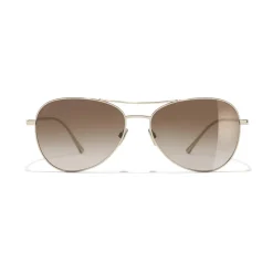 Chanel - Pilot Sunglasses - Gold Brown - Chanel Eyewear - Avvenice
