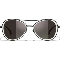 Chanel - Pilot Sunglasses - Black Gray - Chanel Eyewear - Avvenice