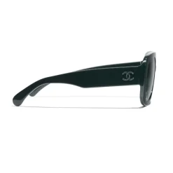 Chanel - Pilot Sunglasses - Dark Green Mirror - Chanel Eyewear - Avvenice