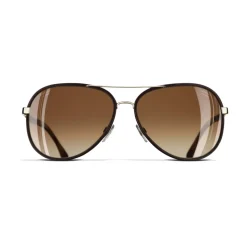 Chanel - Pilot Sunglasses - Gold Brown - Chanel Eyewear - Avvenice