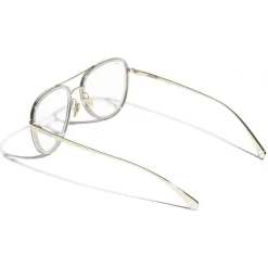 Chanel - Pilot Sunglasses - Gold Gray Transparent - Chanel Eyewear - Avvenice