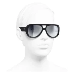 Chanel - Pilot Sunglasses - Dark Blue Mirror - Chanel Eyewear - Avvenice