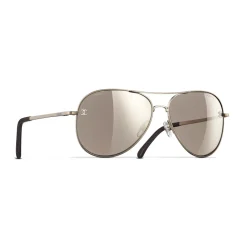 Chanel - Pilot Sunglasses - Gold Brown Mirror - Chanel Eyewear - Avvenice