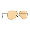 Chanel - Pilot Sunglasses - Dark Silver Yellow - Chanel Eyewear - Avvenice