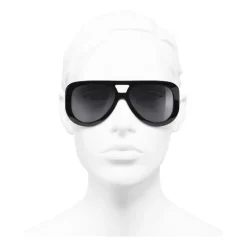Chanel - Pilot Sunglasses - Black Gray - Chanel Eyewear - Avvenice