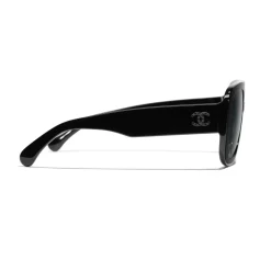 Chanel - Pilot Sunglasses - Black Green Mirror - Chanel Eyewear - Avvenice
