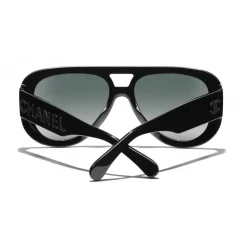Chanel - Pilot Sunglasses - Black Green Mirror - Chanel Eyewear - Avvenice