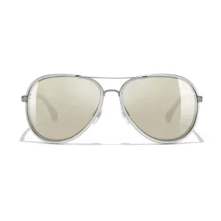 Chanel - Pilot Sunglasses - Silver White Gold - Chanel Eyewear - Avvenice