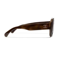 Chanel - Pilot Sunglasses - Tortoise Brown Mirror - Chanel Eyewear - Avvenice