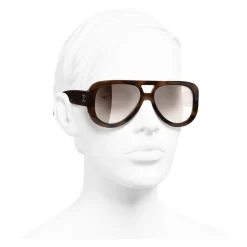 Chanel - Pilot Sunglasses - Tortoise Brown Mirror - Chanel Eyewear - Avvenice