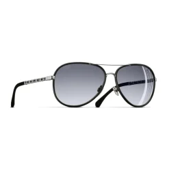Chanel - Pilot Sunglasses - Black Gray - Chanel Eyewear - Avvenice