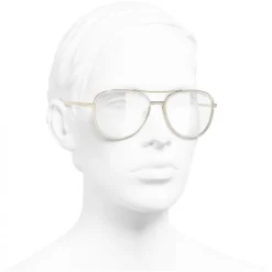 Chanel - Pilot Sunglasses - Gold Transparent - Chanel Eyewear - Avvenice