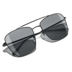 Chanel - Pilot Sunglasses - Black Gray - Chanel Eyewear - Avvenice