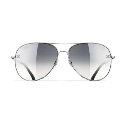 Chanel - Pilot Sunglasses - Silver Gray - Chanel Eyewear - Avvenice