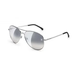 Chanel - Pilot Sunglasses - Silver Gray - Chanel Eyewear - Avvenice