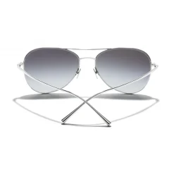 Chanel - Pilot Sunglasses - Silver Gray - Chanel Eyewear - Avvenice