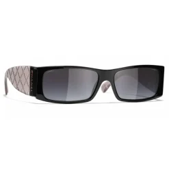Chanel - Rectangle Sunglasses - Black Gray - Chanel Eyewear - Avvenice