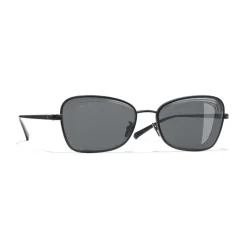 Chanel - Rectangle Sunglasses - Black Gray - Chanel Eyewear - Avvenice