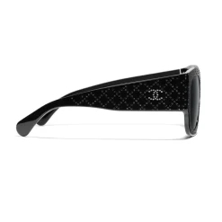 Chanel - Rectangle Sunglasses - Black Gray - Chanel Eyewear - Avvenice