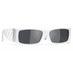 Chanel - Rectangle Sunglasses - White Gray - Chanel Eyewear - Avvenice