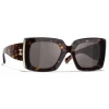 Chanel - Rectangle Sunglasses - Dark Tortoise Brown - Chanel Eyewear - Avvenice