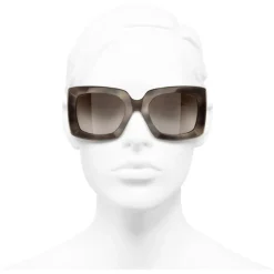 Chanel - Rectangle Sunglasses - Tortoise Silver Brown - Chanel Eyewear - Avvenice
