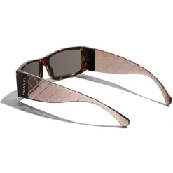 Chanel - Rectangle Sunglasses - Dark Tortoise Brown - Chanel Eyewear - Avvenice