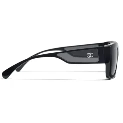 Chanel - Rectangle Sunglasses - Dark Blue Gray - Chanel Eyewear - Avvenice