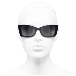 Chanel - Rectangle Sunglasses - Dark Blue Gray - Chanel Eyewear - Avvenice