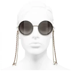 Chanel - Round Sunglasses - Gold Brown - Chanel Eyewear - Avvenice