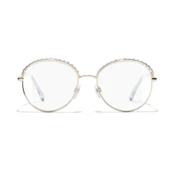 Chanel - Round Sunglasses - Gold Transparent - Chanel Eyewear - Avvenice