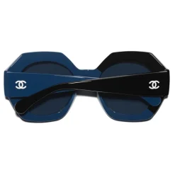 Chanel - Round Sunglasses - Black Blue - Chanel Eyewear - Avvenice