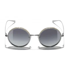 Chanel - Round Sunglasses - Dark Silver Gray - Chanel Eyewear - Avvenice