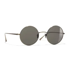 Chanel - Round Sunglasses - Gold Brown - Chanel Eyewear - Avvenice
