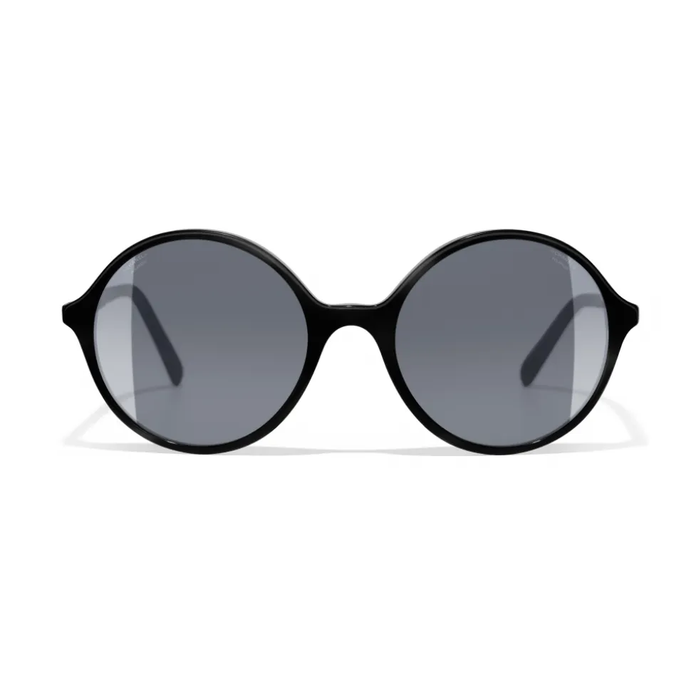 Chanel - Round Sunglasses - Black Gray - Chanel Eyewear - Avvenice