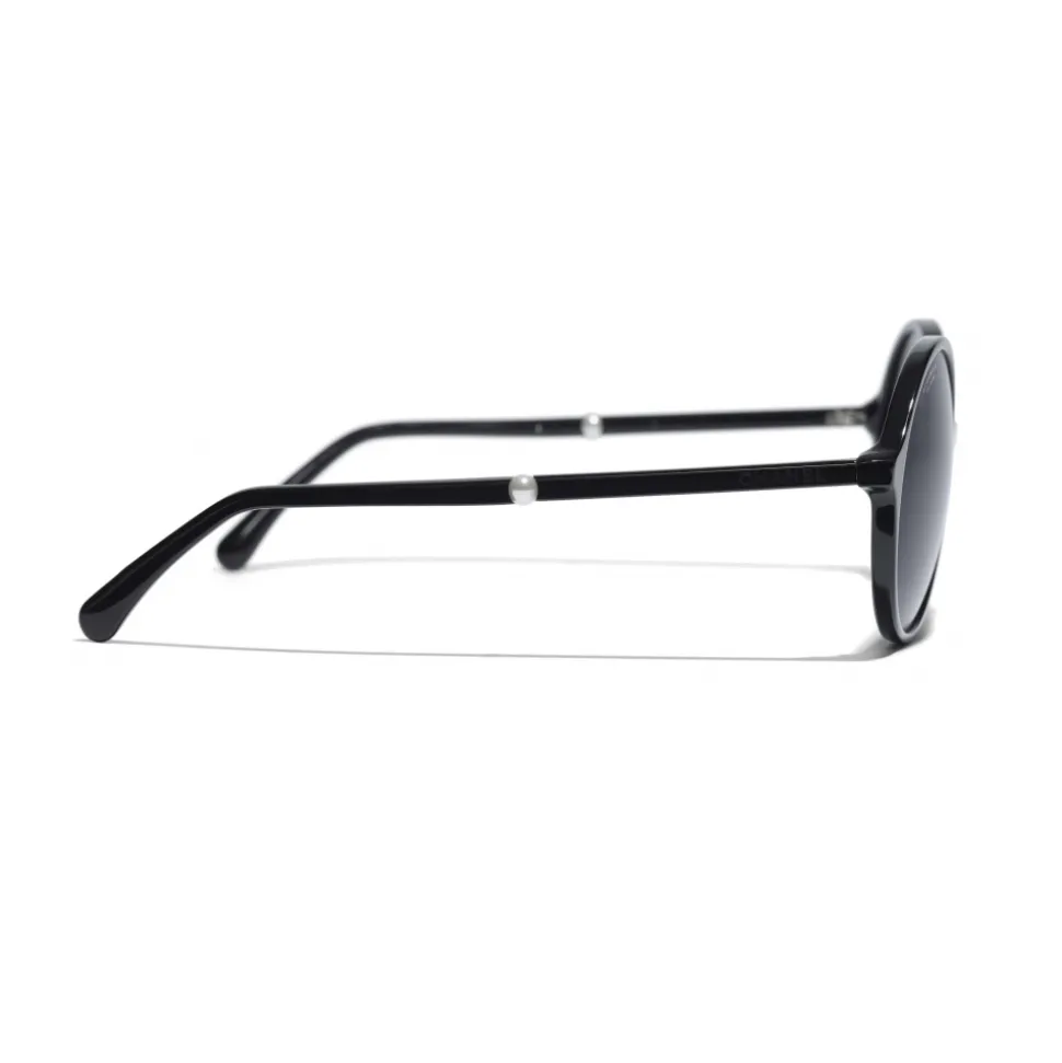 Chanel - Round Sunglasses - Black Gray - Chanel Eyewear - Avvenice