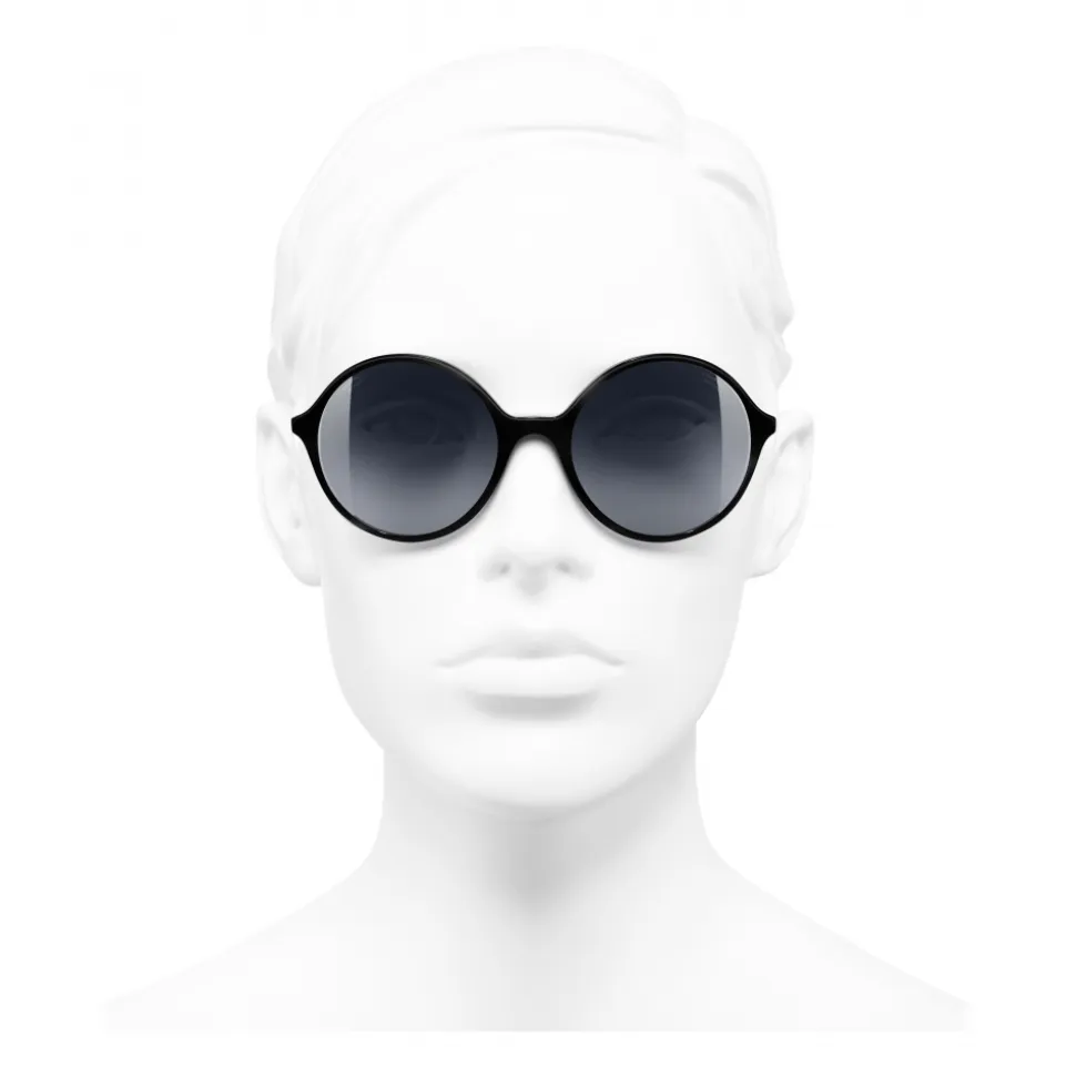 Chanel - Round Sunglasses - Black Gray - Chanel Eyewear - Avvenice