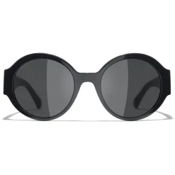 Chanel - Round Sunglasses - Dark Blue Gray - Chanel Eyewear - Avvenice