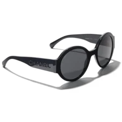 Chanel - Round Sunglasses - Dark Blue Gray - Chanel Eyewear - Avvenice
