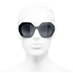 Chanel - Round Sunglasses - Black Gray - Chanel Eyewear - Avvenice