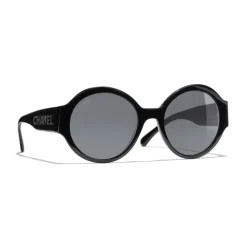 Chanel - Round Sunglasses - Black Gray - Chanel Eyewear - Avvenice